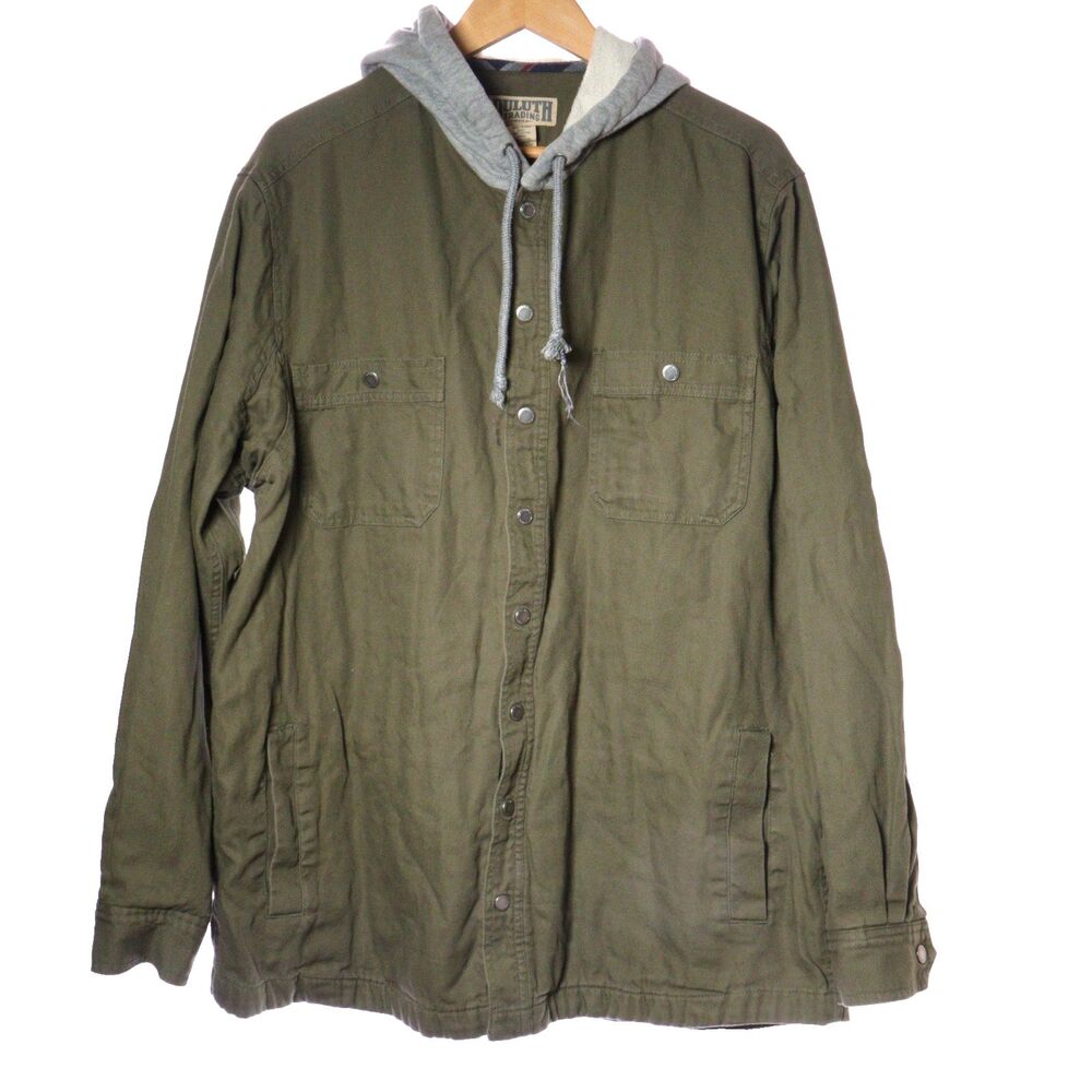 Duluth Fire Hose Standard Fit Hooded Limber Jacket Men XL Tall Flannel‎ Lined